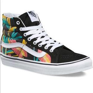 Vans sk8-hi high top tropical sneakers 7 , 8.5